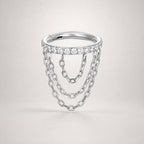Titanium Triple Chain Septum Clicker detail 8
