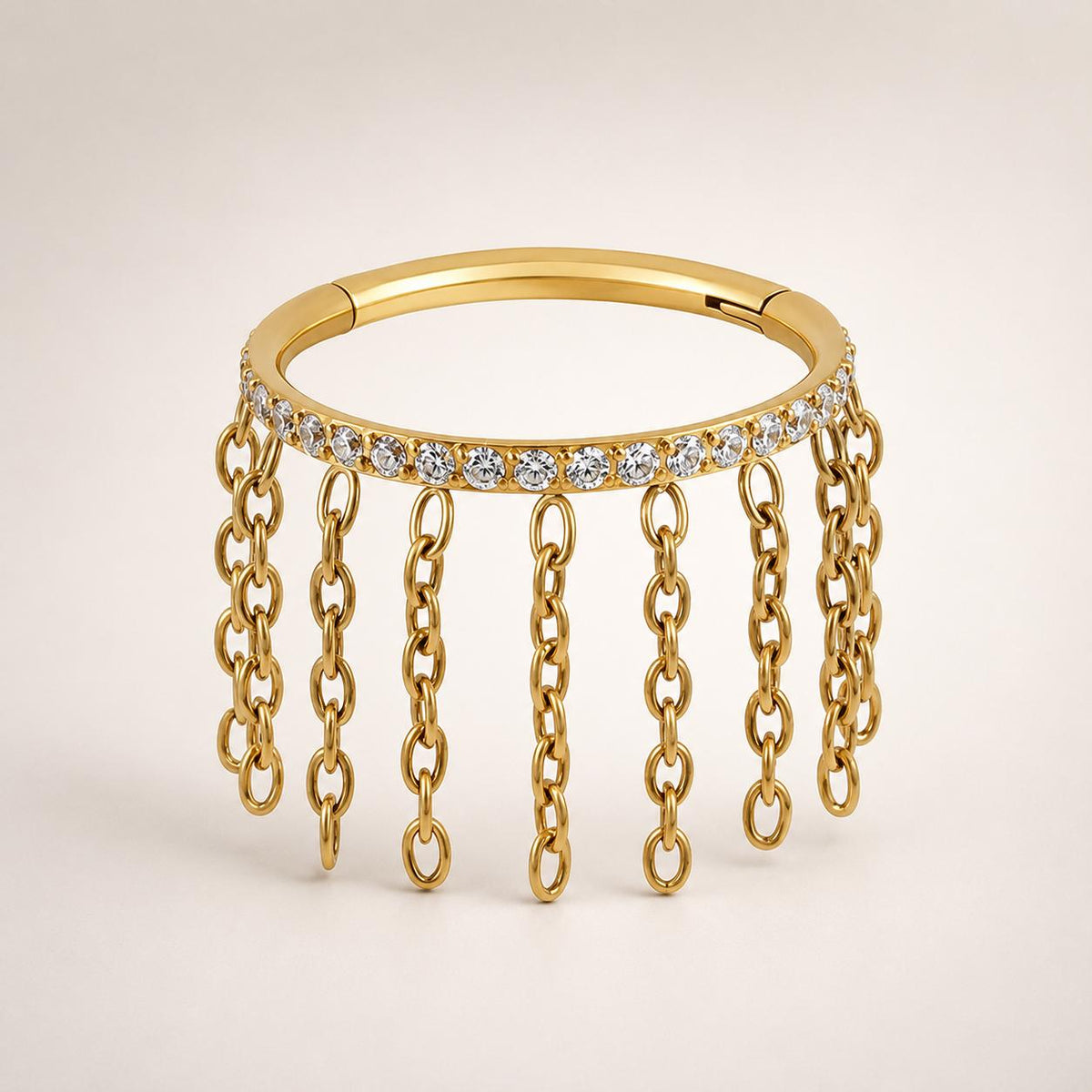 Titanium Triple Chain Septum Clicker detail 9
