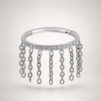 Titanium Triple Chain Septum Clicker detail 10