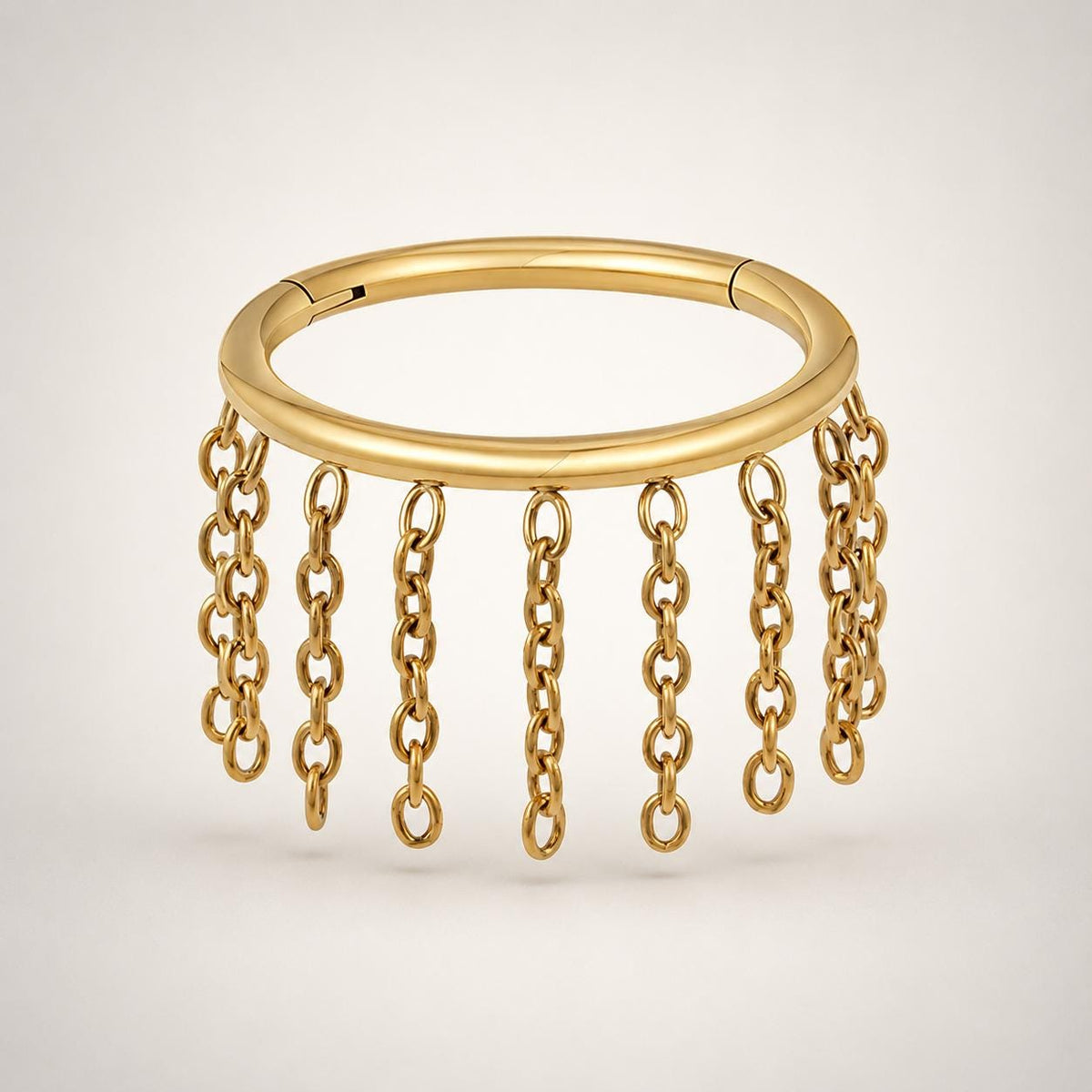 Titanium Triple Chain Septum Clicker detail 11