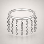 Titanium Triple Chain Septum Clicker detail 12