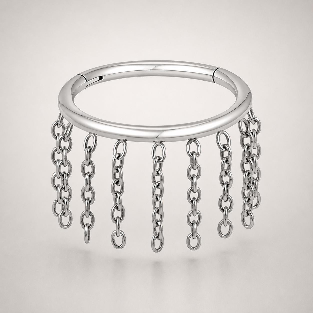 Titanium Triple Chain Septum Clicker detail 12