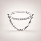 Titanium Triple Chain Septum Clicker detail 14