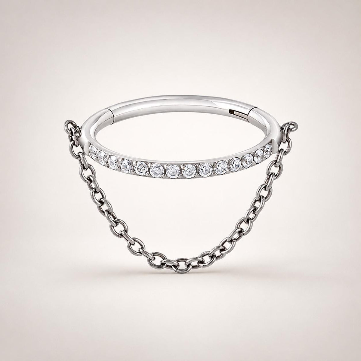 Titanium Triple Chain Septum Clicker detail 14