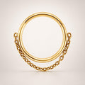 Titanium Triple Chain Septum Clicker detail 15