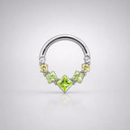 Titanium Gradient Square Gem Septum Clicker detail 6