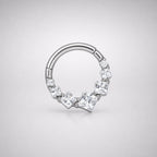 Titanium Gradient Square Gem Septum Clicker detail 9
