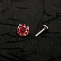 ETSY 4574941329 | IMAGE 3 | Crimson Moissanite Flat Back Stud