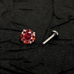 ETSY 4574941329 | IMAGE 3 | Crimson Moissanite Flat Back Stud