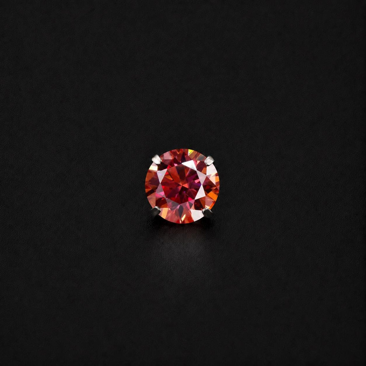 ETSY 4574941329 | IMAGE 7 | Crimson Moissanite Flat Back Stud