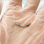 Twin Fang Titanium Eyebrow Barbell detail 3