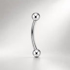 Twin Fang Titanium Eyebrow Barbell detail 4