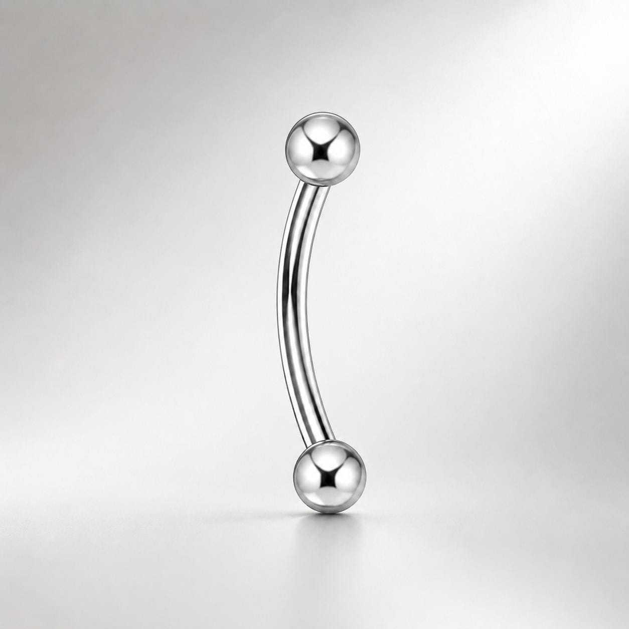 Twin Fang Titanium Eyebrow Barbell detail 4
