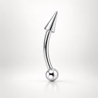 Twin Fang Titanium Eyebrow Barbell detail 5
