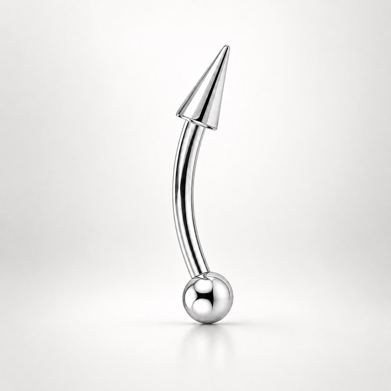 Twin Fang Titanium Eyebrow Barbell detail 5