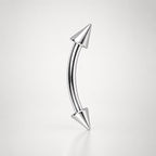 Twin Fang Titanium Eyebrow Barbell detail 6