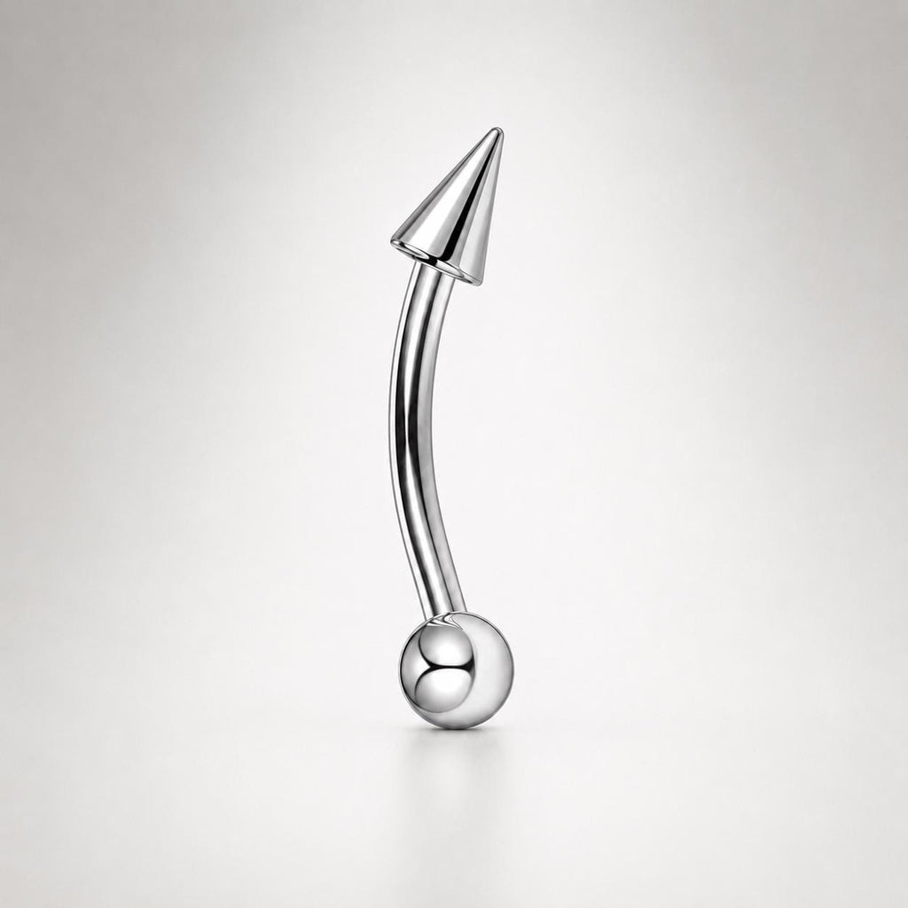 Twin Fang Titanium Eyebrow Barbell detail 7