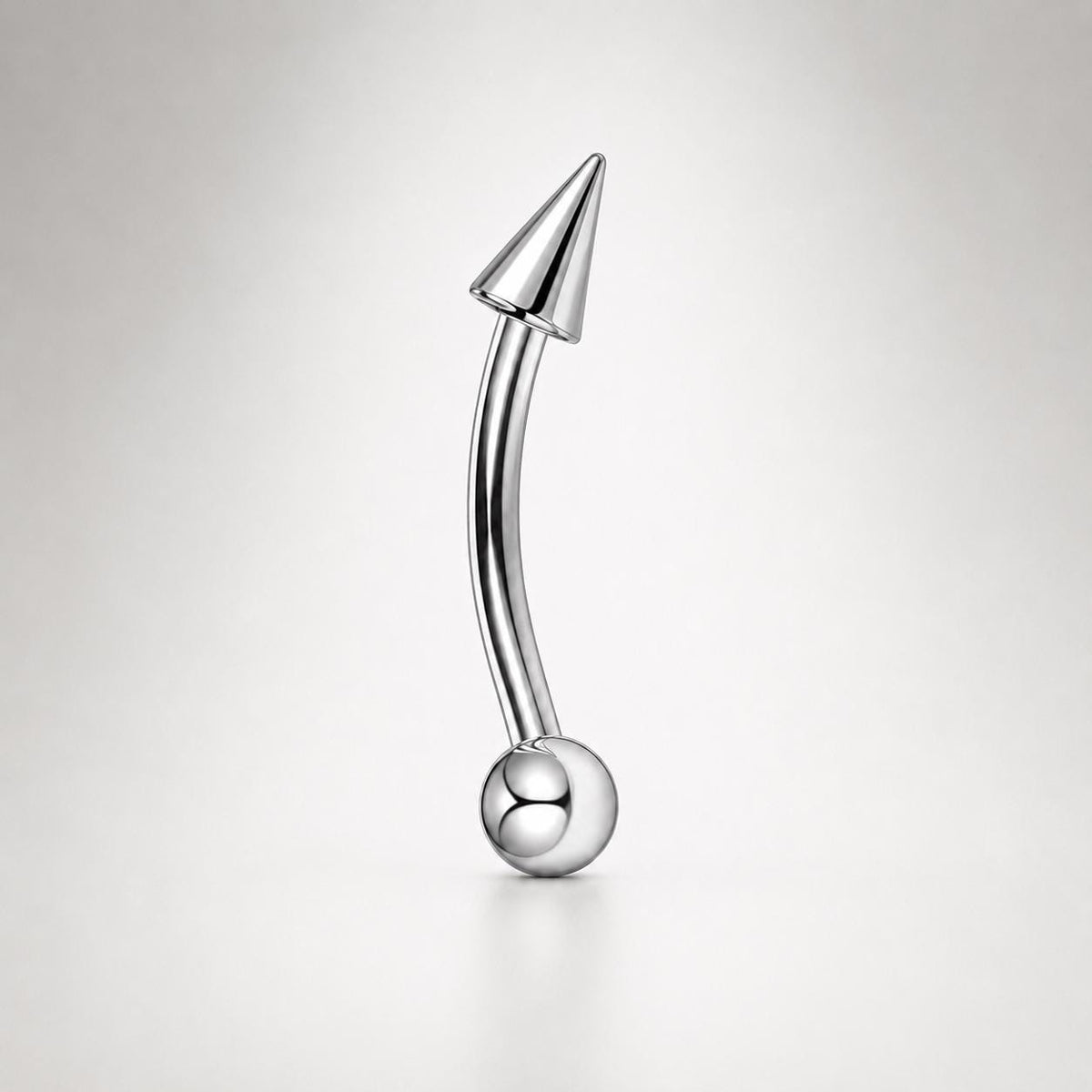 Twin Fang Titanium Eyebrow Barbell detail 7