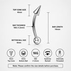 Twin Fang Titanium Eyebrow Barbell detail 10
