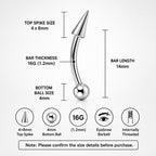 Twin Fang Titanium Eyebrow Barbell detail 11