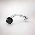 Clear CZ Spike Titanium Eyebrow Barbell detail 6