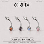 Dragon Claw Gem Titanium Eyebrow Barbell