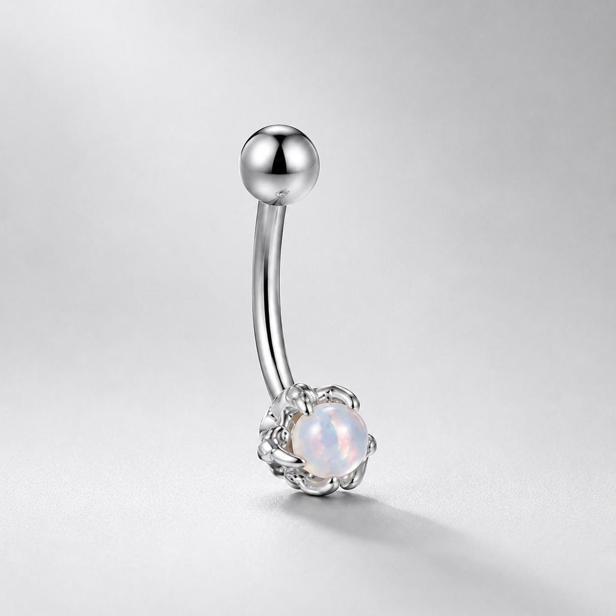 Dragon Claw Gem Titanium Eyebrow Barbell detail 4