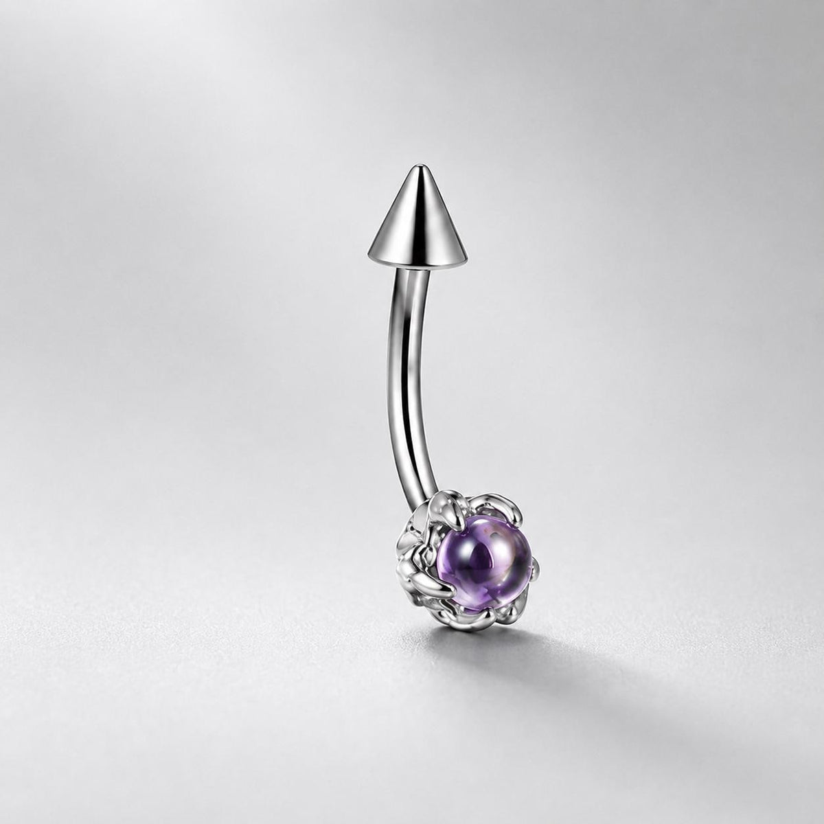 Dragon Claw Gem Titanium Eyebrow Barbell detail 5