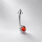 Dragon Claw Gem Titanium Eyebrow Barbell detail 9