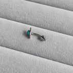 Saturn Opal Titanium Eyebrow Barbell detail 2