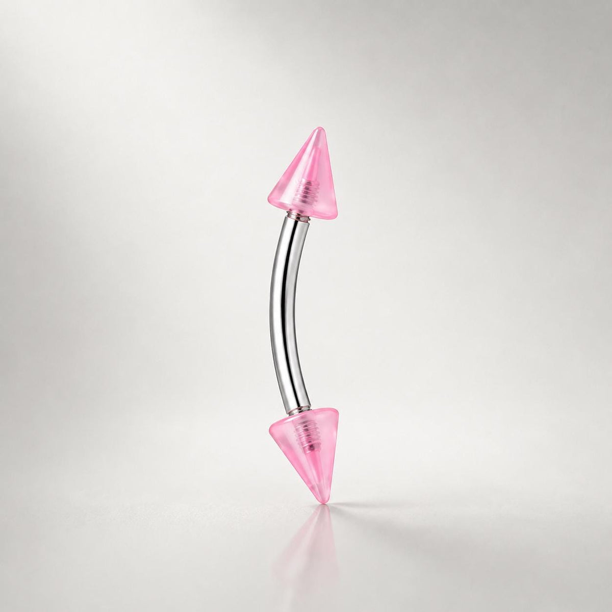 Acrylic Spike Titanium Eyebrow Barbell detail 8