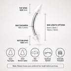 Acrylic Spike Titanium Eyebrow Barbell detail 10