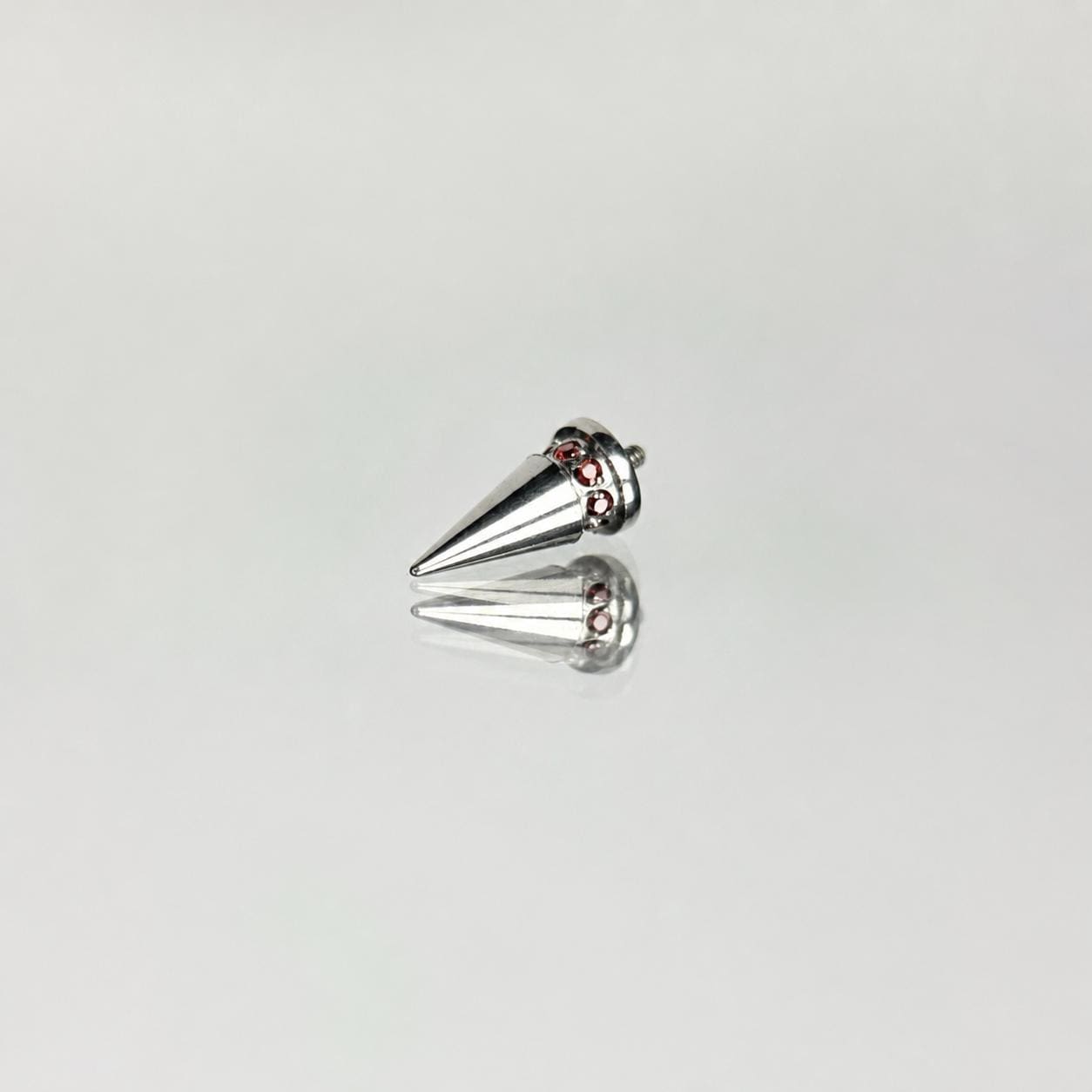 Pavé CZ Spike Titanium Eyebrow Barbell detail 5
