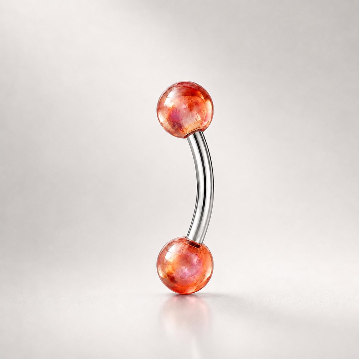 Candy Ball Titanium Eyebrow Barbell detail 5