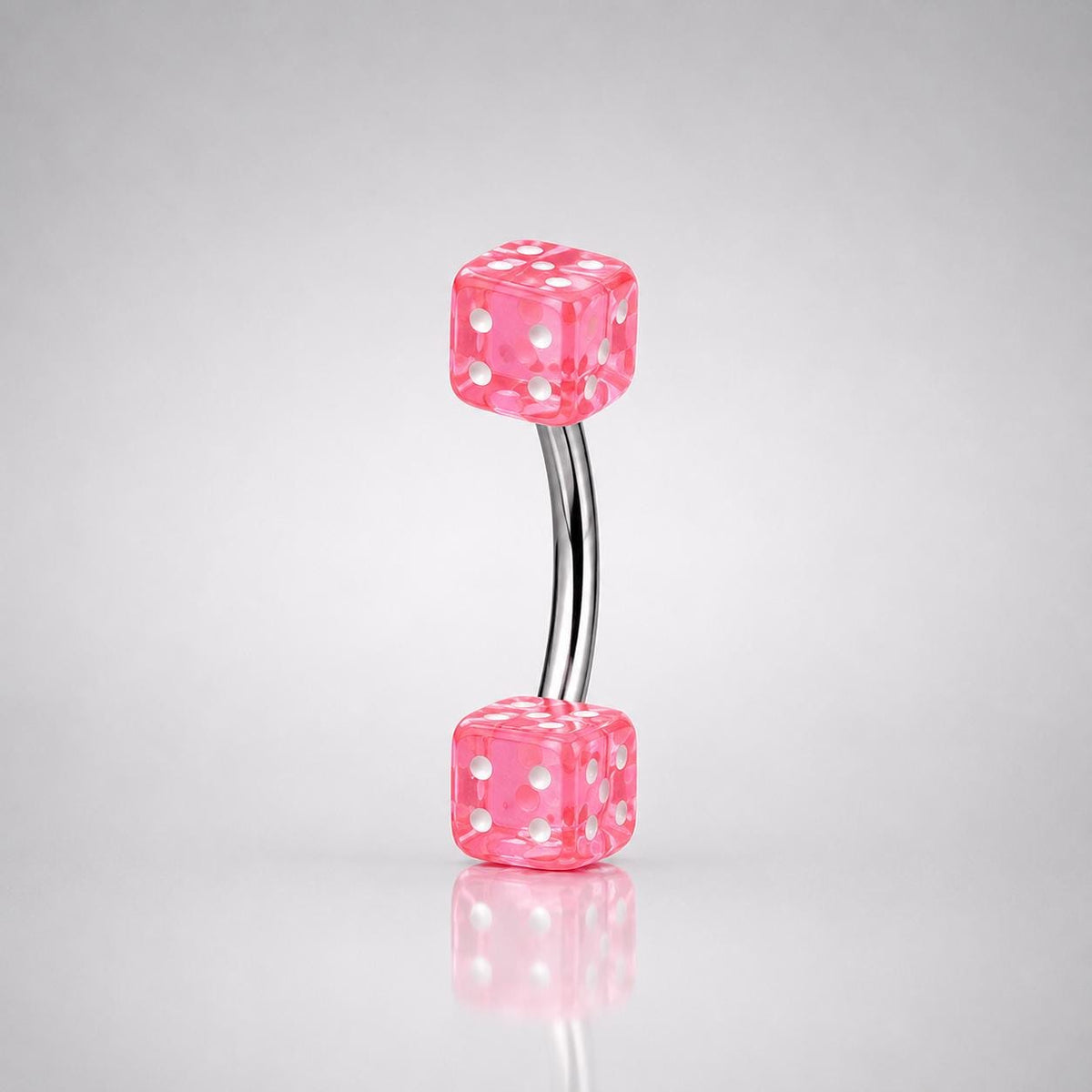 Colorful Dice Titanium Eyebrow Barbell detail 3