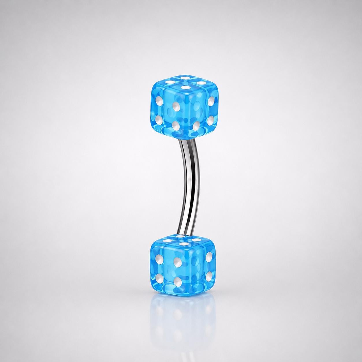 Colorful Dice Titanium Eyebrow Barbell detail 7