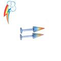 MLP Titanium Zirconia Devil Spike Stud - Ear & Lip - MLP Titanium Zirconia Devil Spike Stud - Ear & Lip - Rainbow Dash / 5mm by CRUXJEWELRY