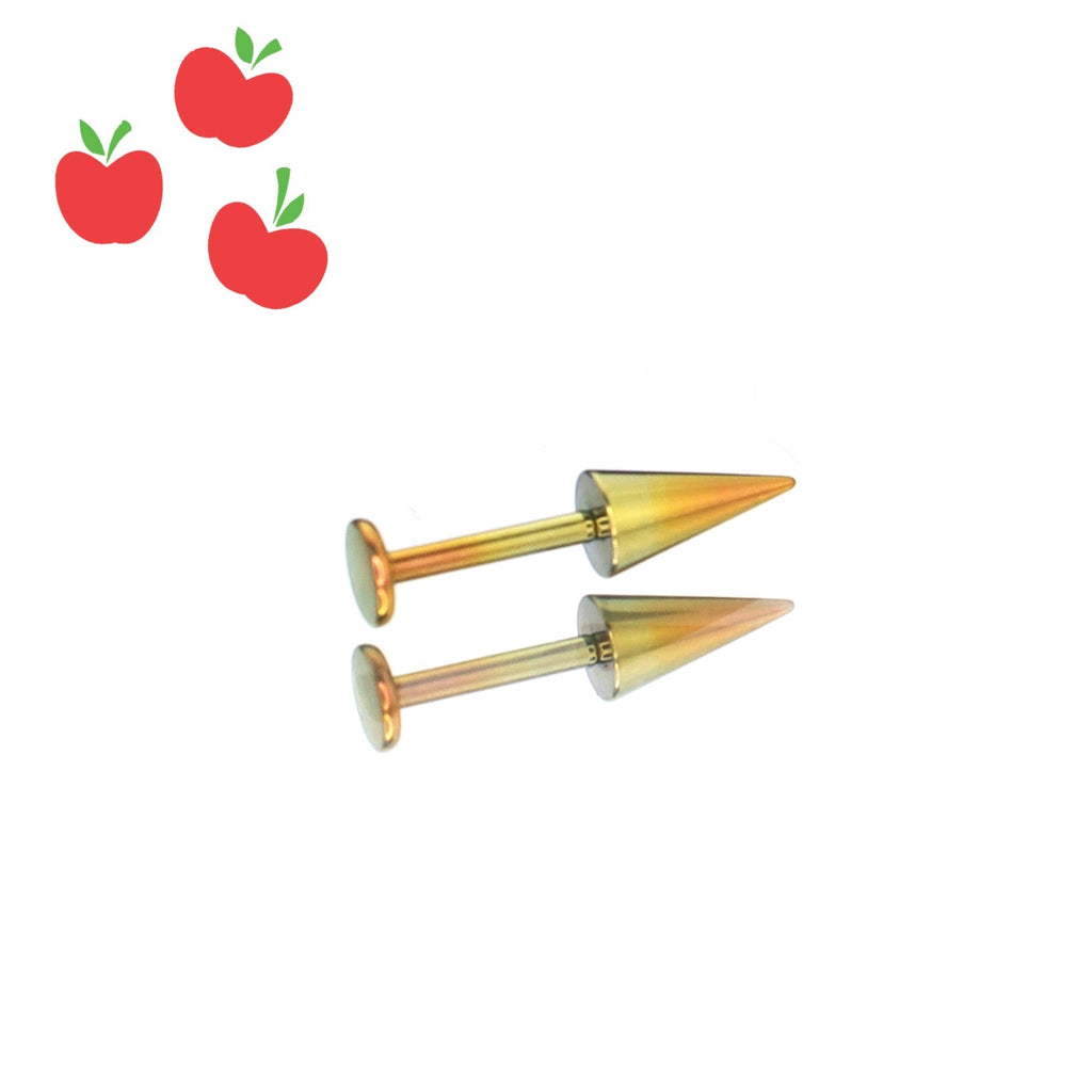 MLP Titanium Zirconia Devil Spike Stud - Ear & Lip - MLP Titanium Zirconia Devil Spike Stud - Ear & Lip - Applejack / 5mm by CRUXJEWELRY