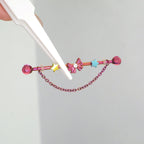 MLP Pinkie Pie Series Ear Accessories Set - MLP Pinkie Pie Series Ear Accessories Set - Star & Bow Industrial Barbell / 34mm / 14G-1.6mm by CRUXJEWELRY