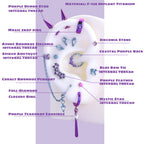 MLP Rarity Series Ear Accessories Set - MLP Rarity Series Ear Accessories Set - PURPLE DEMON STUD / 16G-1.2mm / 6mm by CRUXJEWELRY