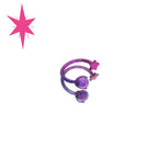 MLP Titanium Internally Threaded Zirconia Ring - Horseshoe, Cartilage, Earring & Labret - MLP Titanium Internally Threaded Zirconia Ring - Horseshoe, Cartilage, Earring & Labret - Twilight Sparkle / Star / 8mm by CRUXJEWELRY