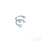 MLP Titanium Internally Threaded Zirconia Ring - Horseshoe, Cartilage, Earring & Labret - MLP Titanium Internally Threaded Zirconia Ring - Horseshoe, Cartilage, Earring & Labret - Mistmane / Star / 8mm by CRUXJEWELRY