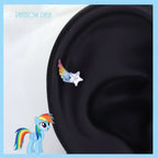 MLP Rainbow Star Ear/Labret Stud - MLP Rainbow Star Ear/Labret Stud - 5mm / 18G-1.0mm by CRUXJEWELRY