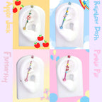 MLP Colorful Titanium Industrial Bar Collections - MLP Colorful Titanium Industrial Bar Collections - Pinkie Pie / 34mm by CRUXJEWELRY