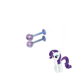 MLP F-136 Titanium Flat-Back Ear/Lip/Nostril Stud - MLP F-136 Titanium Flat-Back Ear/Lip/Nostril Stud - Rarity / 5mm by CRUXJEWELRY