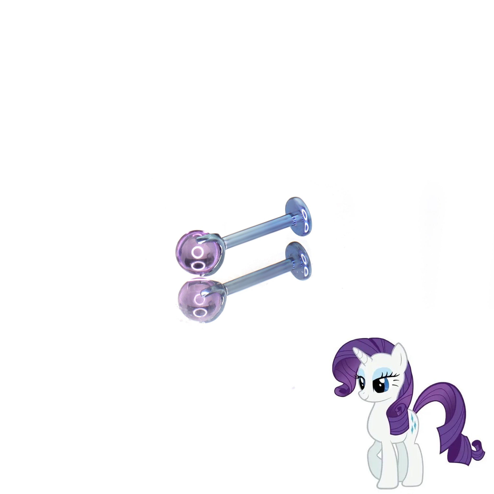 MLP F-136 Titanium Flat-Back Ear/Lip/Nostril Stud - MLP F-136 Titanium Flat-Back Ear/Lip/Nostril Stud - Rarity / 5mm by CRUXJEWELRY