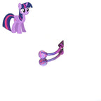 MLP Vibrant Titanium Opal-End Rook/Eyebrow Spike - MLP Vibrant Titanium Opal-End Rook/Eyebrow Spike - Twilight Sparkle / 6mm by CRUXJEWELRY