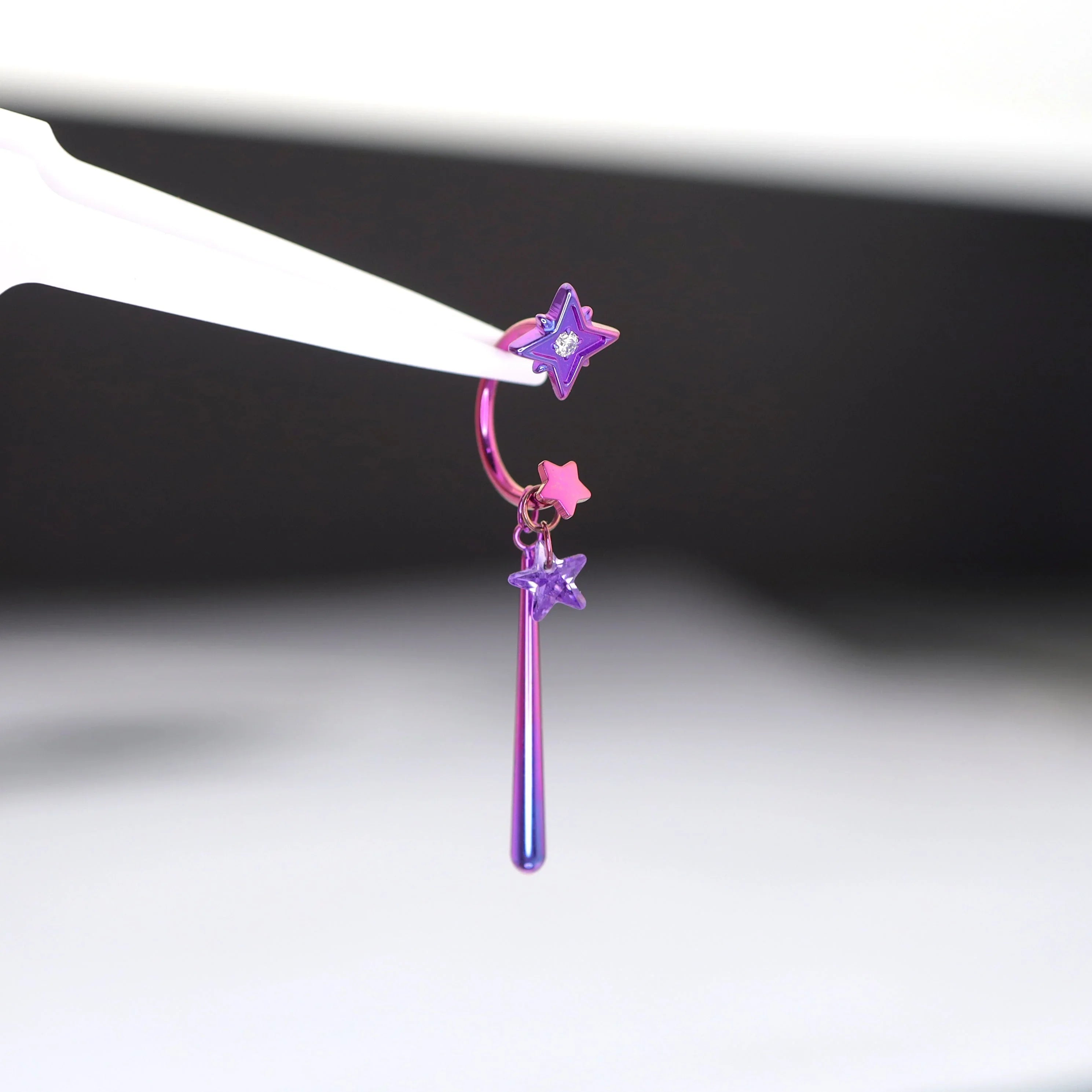 MLP Twilight Sparkle Series Ear Accessories Set - MLP Twilight Sparkle Series Ear Accessories Set - Purple Star Earrings / 10mm / 16G-1.2mm by CRUXJEWELRY