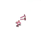 MLP Pinkie Pie Series Ear Accessories Set - MLP Pinkie Pie Series Ear Accessories Set - Mini Bow Ear Studs / 5mm / 16G-1.2mm by CRUXJEWELRY