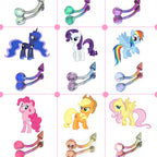 MLP Vibrant Titanium Opal-End Rook/Eyebrow Spike - MLP Vibrant Titanium Opal-End Rook/Eyebrow Spike - Rainbow Dash / 6mm by CRUXJEWELRY